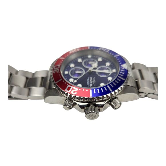 Invicta Pro Diver 43mm Blue Dial Pepsi Bezel Chronograph Watch 1771 NO XTRA LNKS - Picture 4 of 12